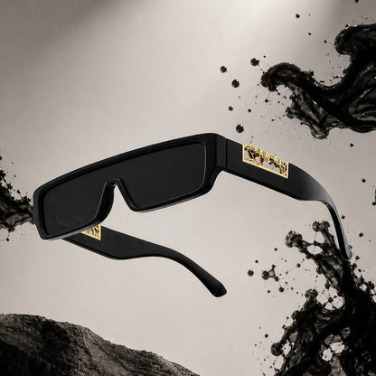 Leopard Logo Unisex Full-Rim Rectangular