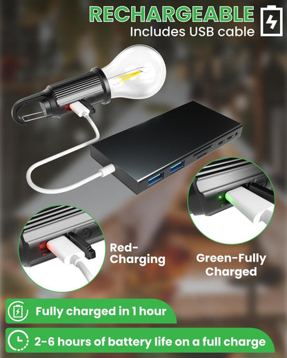 Type-C Rechargeable LED Camping Bulb
