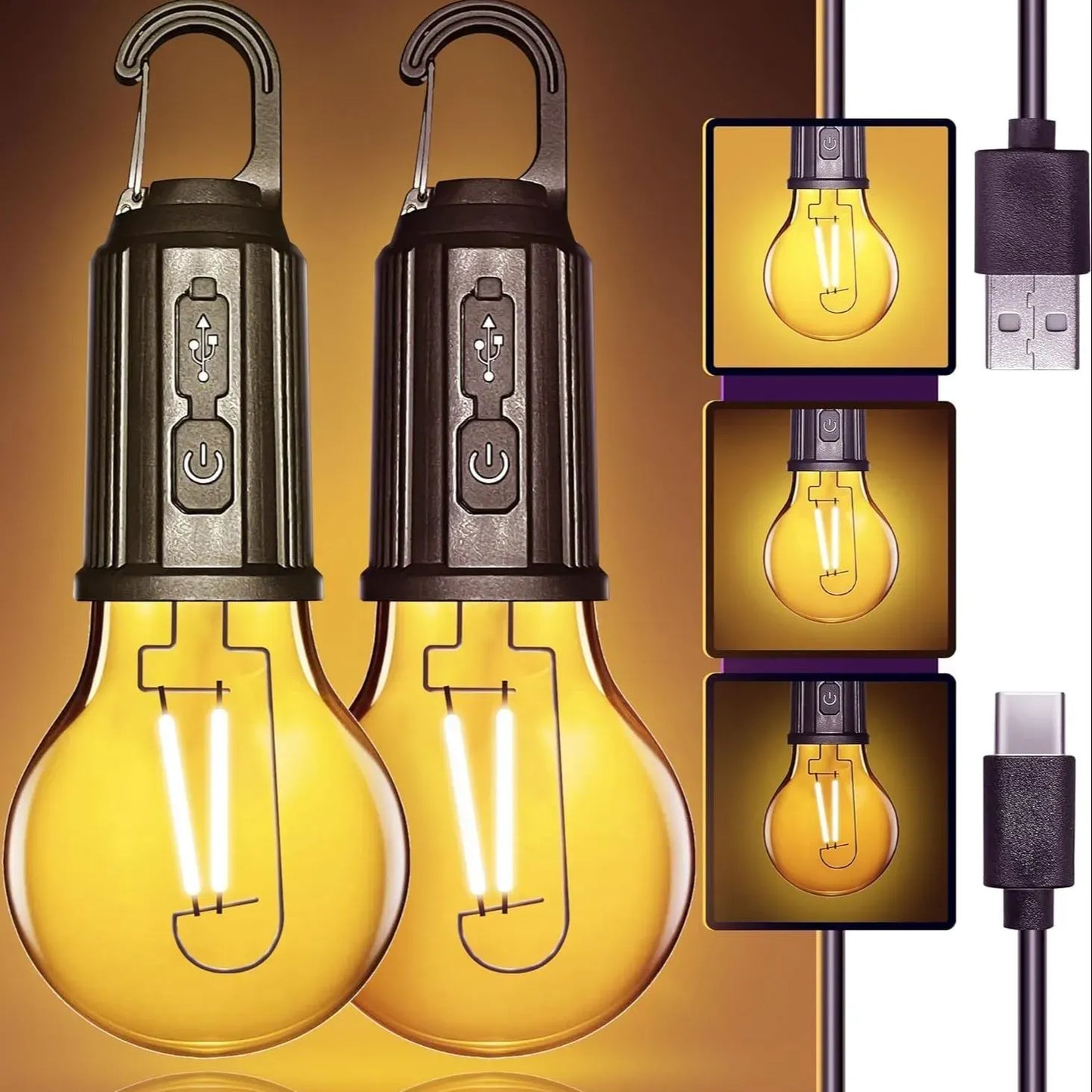 Type-C Rechargeable LED Camping Bulb