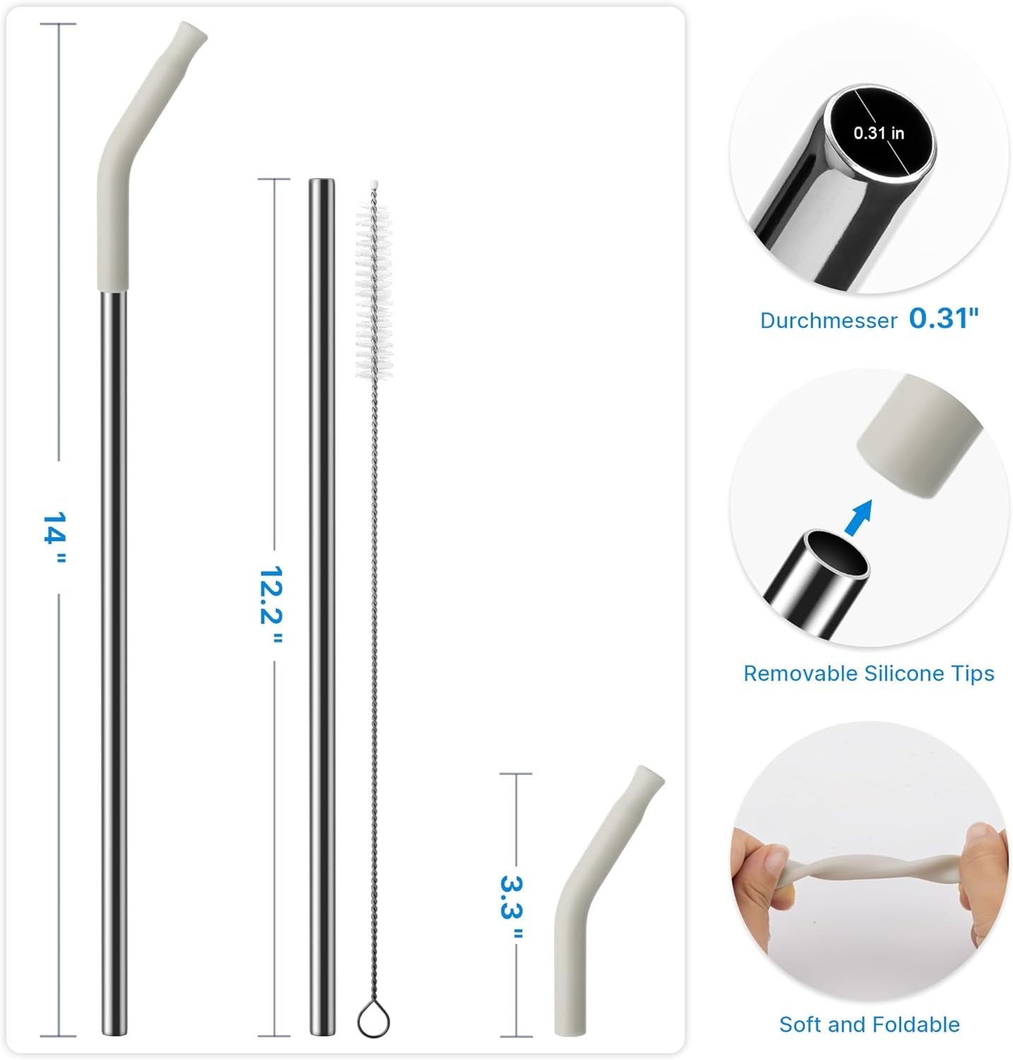 Stainless Steel Straw Reusable