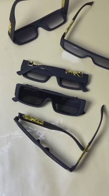 Leopard Logo Unisex Full-Rim Rectangular